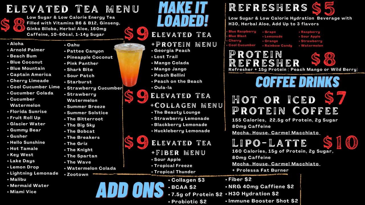 Elevate Life Nutrition Nutrition On Reserve Menus V2